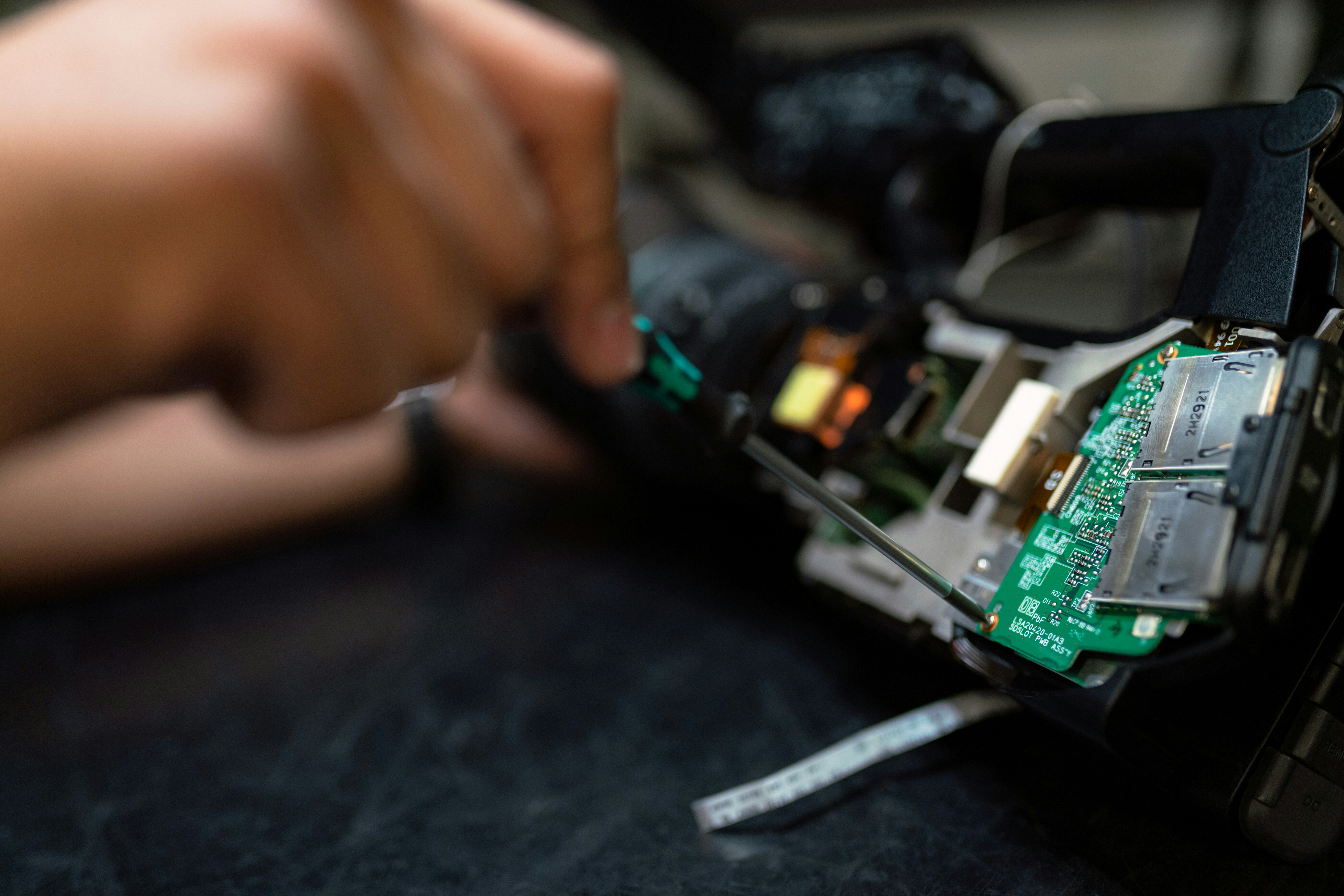 Technician working on equipment maintenance